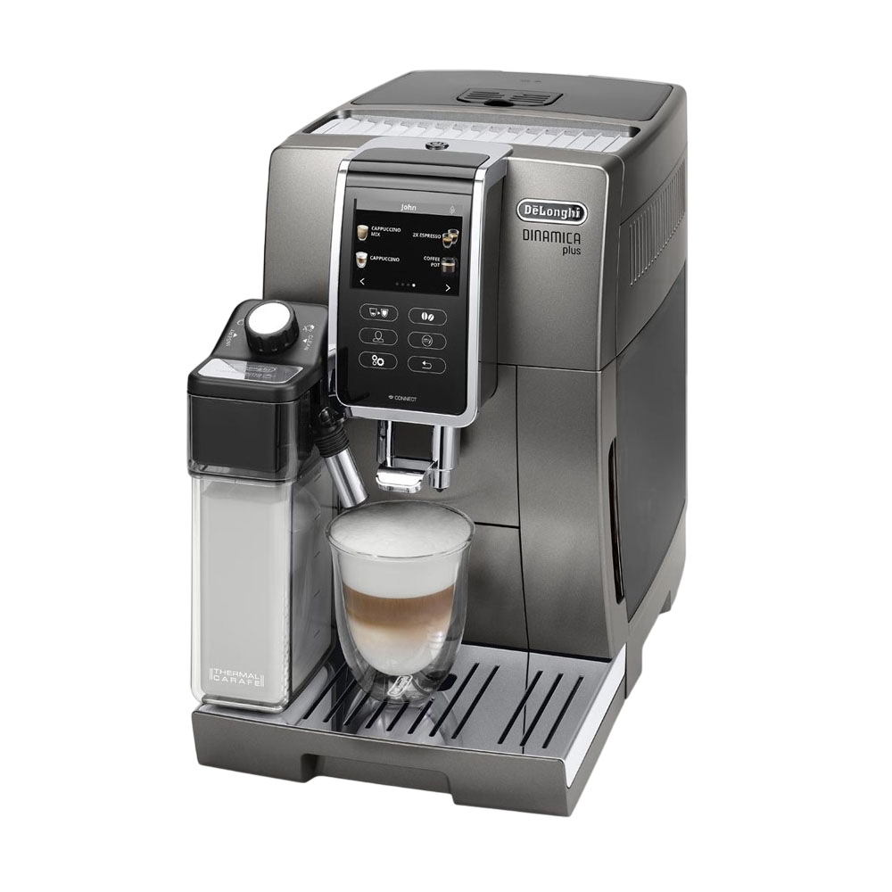 Кофемашина De'Longhi Dinamica Plus в стильном интерьере кухни